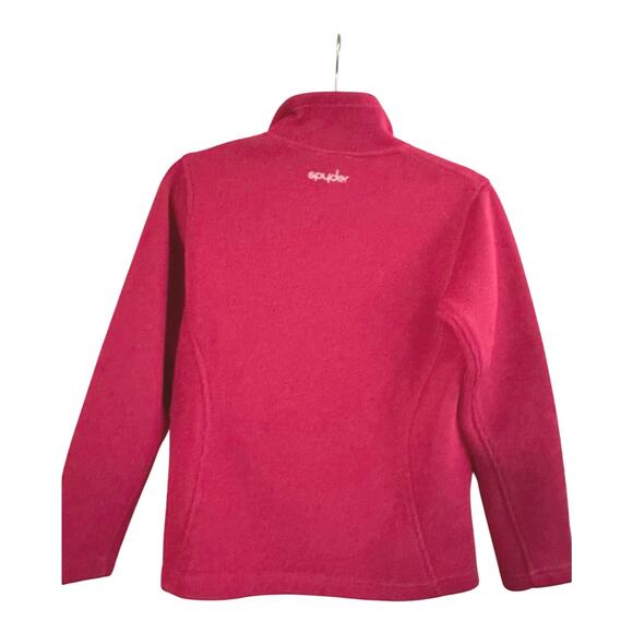SPYDER Endure Hot Pink Mock Neck Fleece Lined Full Zip Jacket Women’s Sz Large - Picture 3 of 4